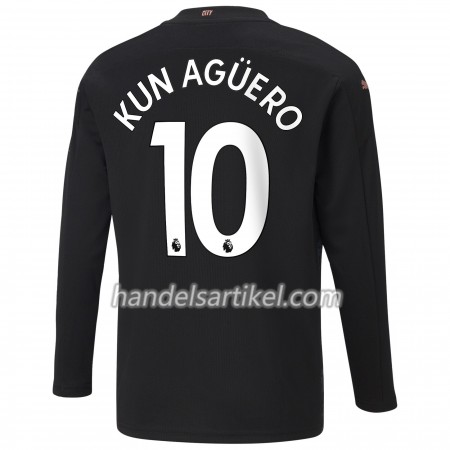 Manchester City Sergio Agüero 10 Auswärts Trikotsatz 2020/21 Langarm